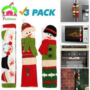 Snowman Christmas Decorations Clearance - Set of 3 Kitchen Handle Covers